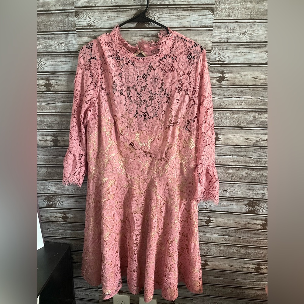 ELIZA J Pink Floral detail dress